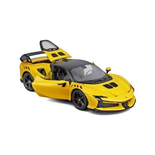 דגם מכונית פרארי ספורט צהובה - Bburago Ferrari SF90 XXStradale 1:24