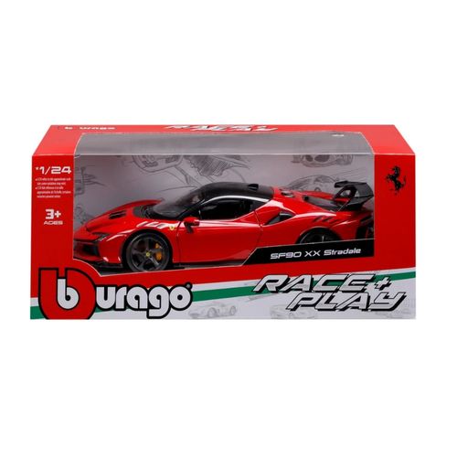 דגם מכונית פרארי ספורט אדומה - Bburago Ferrari SF90 XXStradale 1:24