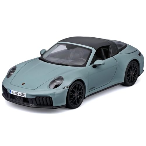 דגם מכונית פורשה 911 טארגה - Maisto Porsche 911 Targa 4 GTS Gray Green 1:18
