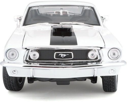 מאיסטו -  דגם מכונית פורד מוסטנג  צבע לבן - Maisto 1968 Ford Mustang GT COBRE JET White  1:18