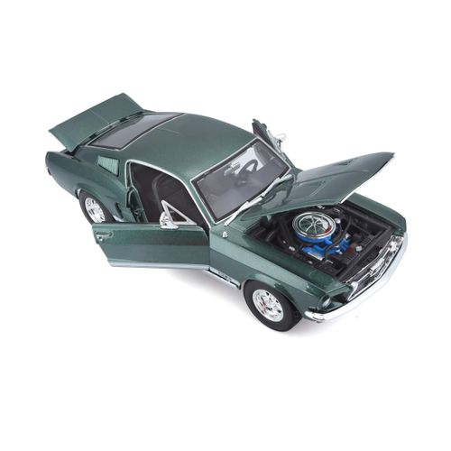 מאיסטו -  דגם מכונית פורד מוסטנג - Maisto 1967 Ford Mustang  GTA FASTBACK Green 1:18