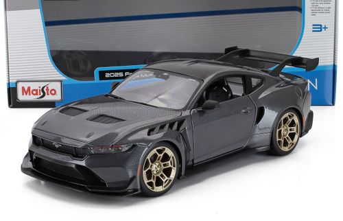 מאיסטו - דגם מכונית פורד מוסטנג  - Maisto 2025 Ford Mustang GTD Dark Grey 1:18