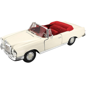 מכונית מרצידס בנץ  - Maisto 1967 Mercedes-Benz 280 SE  (Cream) 1:18
