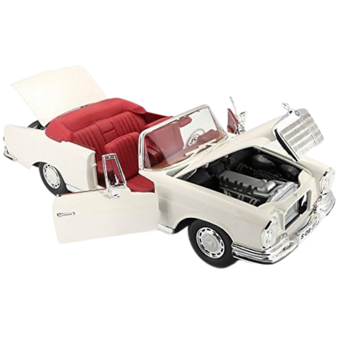מכונית מרצידס בנץ  - Maisto 1967 Mercedes-Benz 280 SE  (Cream) 1:18