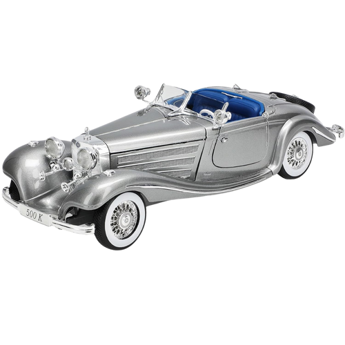 דגם מכונית מרצדס אספנות -  Maisto Mercedes-Benz 500 K Typ Special Roadster Silver 1:18