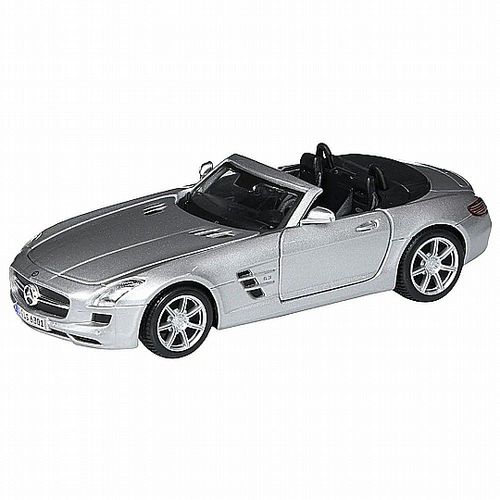 מאיסטו - דגם מכונית מרצידס בנץ כסוף 1:18 - MAISTO MERCEDES BENZ SLS AMG
