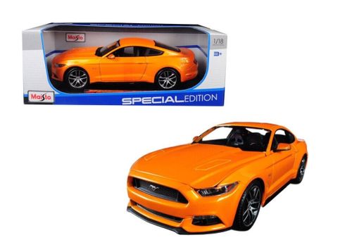 מאיסטו - דגם מכונית פורד מוסטנג  כתום - Maisto Ford Mustang GT  2015 1:18