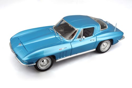 מאיסטו -  דגם מכונית שברולט קורבט   כחול - Maisto 1965 CHEVROLET CORVETTE   1:18
