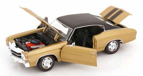 מאיסטו - דגם שברולט שבל זהב  - Maisto 1971 Chevrolet Chevelle SS 454 SPORT COUPE 1:18