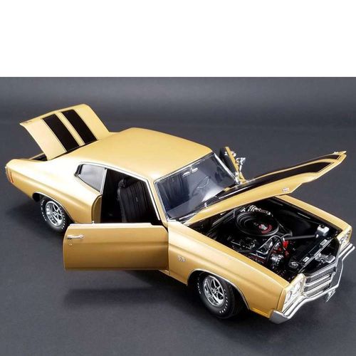 מאיסטו - דגם שברולט שבל זהב  - Maisto 1971 Chevrolet Chevelle SS 454 SPORT COUPE 1:18