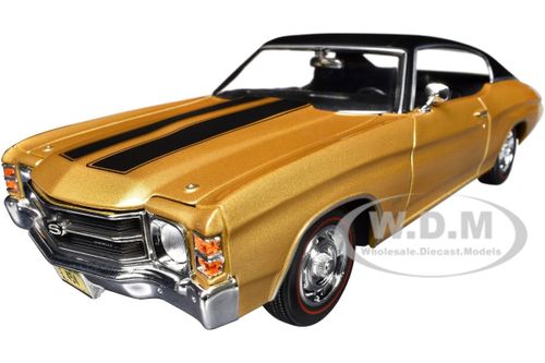 מאיסטו - דגם שברולט שבל זהב  - Maisto 1971 Chevrolet Chevelle SS 454 SPORT COUPE 1:18