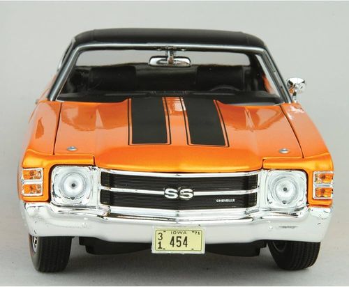 מאיסטו - דגם שברולט שבל כתום - Maisto 1971 Chevrolet Chevelle SS 454 SPORT COUPE 1:18