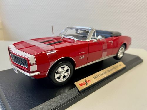 מאיסטו - מכונית שברולט קמארו אס אס  - Maisto 1967 Chevrolet Camaro SS  396 cxnvertible 1:18