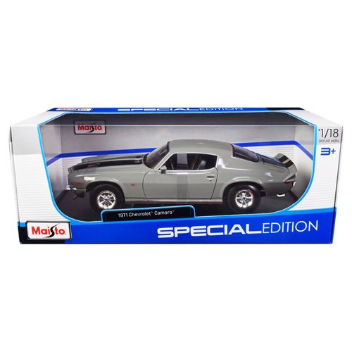 דגם מכונית שברולט קמרו - Maisto 1971 Chevrolet Camaro gray 1:18