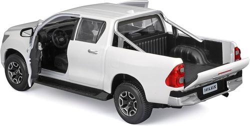 מאיסטו - דגם טנדר טויוטה צבע לבן  - MAISTO  TOYOTA HILUX Double Cab Pickup Truck   1:27