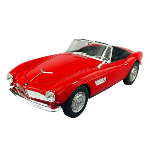 דגם מכונית אספנות במוו קבריולט אדומה - Welly BMW 507 Cabriolet Open 1956 Red  1:24