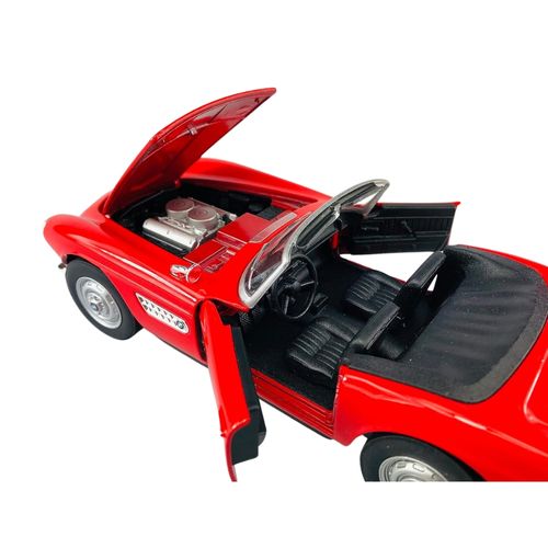 דגם מכונית אספנות במוו קבריולט אדומה - Welly BMW 507 Cabriolet Open 1956 Red  1:24