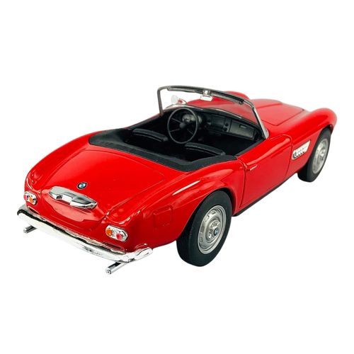 דגם מכונית אספנות במוו קבריולט אדומה - Welly BMW 507 Cabriolet Open 1956 Red  1:24