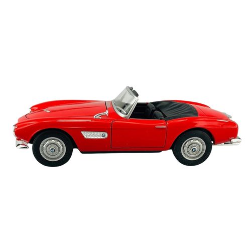 דגם מכונית אספנות במוו קבריולט אדומה - Welly BMW 507 Cabriolet Open 1956 Red  1:24