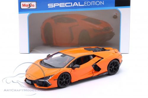מאיסטו - מכונית למבורגיני רבלטו כתום - Maisto Lamborghini Revuelto Hybrid 1:18