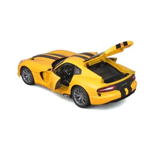 מאיסטו - רכב אספנות וויפר שחור\צהוב  - Maisto 1:18 2013 SRT Viper GTS