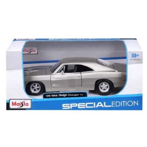 מאיסטו - דגם מכונית דודג' צ'ארג'ר אפורה - Maisto 1969 Dodge Charger R/T 1:25
