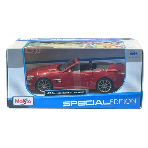 מאיסטו - מרצדס אס אל 63 אי.אמ.גי קבריולט - Maisto Mercedes-Benz SL 63 AMG Roadster red 1:24