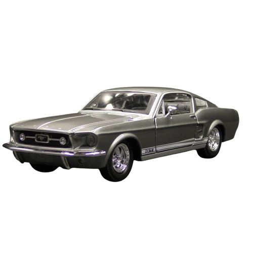 מאיסטו - דגם מכונית פורד מוסטנג גי טי - Maisto 1967 Ford Mustang GT Gray 1:24