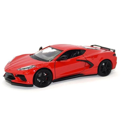 מאיסטו - מכונית שברולט קורבט סטינגר קופה 2020 - CHEVROLET CORVETTE STINGRAY COUPE RED 1:24