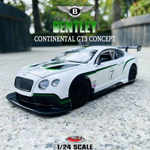 דגם רכב בנטלי קונטיננטל גי טי לבנה - MSZ BENTLEY CONTINENTAL GT3 1:24