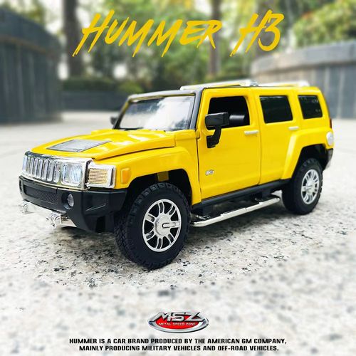 דגם ג'יפ האמר צהוב MSZ HUMMER H3 1:24