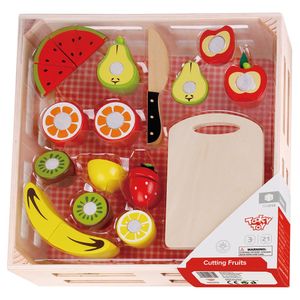 חיתוך פירות גדול בקופסת עץ - TOOKY TOY TKI014