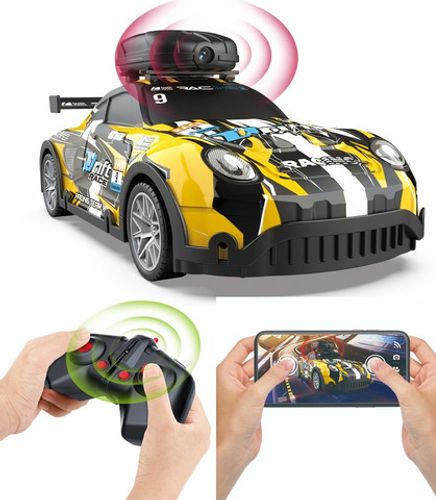 משינה - מכונית ספורט SPEEDCAM +מצלמה מובנית + שלט נטען  1:20 - Machina