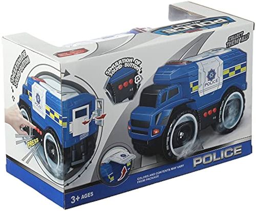 רכב ג'יפ משטרה כחול  אורות וצלילים - POLICE CITY - RESCUE