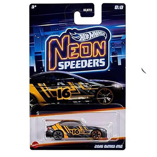 הוט ווילס - מכונית מירוץ בצבעי נאון מגוון - HOT WHEELS HLH72