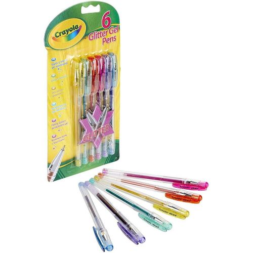 קריולה - 6 עטי ג'ל נצנצים CRAYOLA