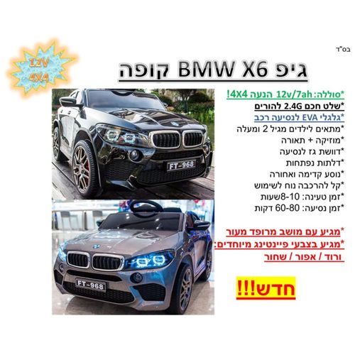 ג'יפ ממונע תואם BMW X6 קופה צבעי פיינטינג מיוחדים