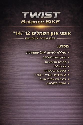 אופני איזון חשמליות 24V גלגל 14״