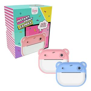 מצלמה דגיטלית בצבע ורוד מדפיסה - Livo Click Instant Print Camera
