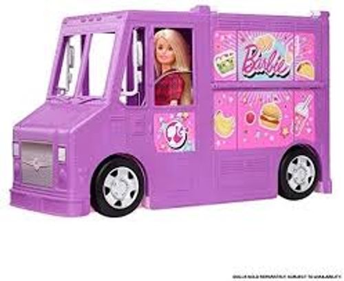 ברבי - משאית  אוכל נפתחת לדוכן + אביזרים - BARBIE GMW07