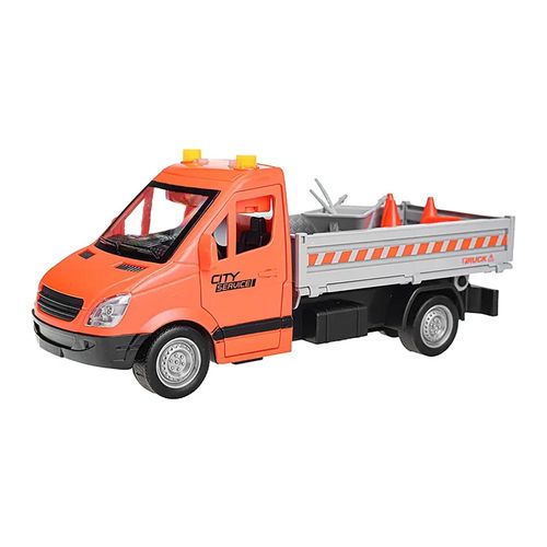 טנדר שיפוץ כבישים כתום  אורות וצלילים 1:16 - CITY SERVICE
