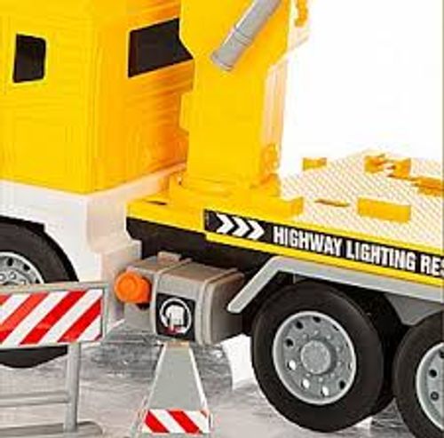 משאית מנוף צהובה עם סל הרמה  אורות וצלילים 1:12 - CITY SERVICE