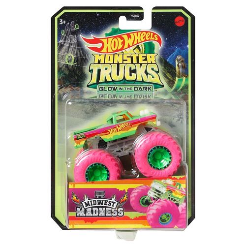 הוט ווילס - מאנסטר טראק ירוק זוהר בחושך - Hot Wheels HCB50
