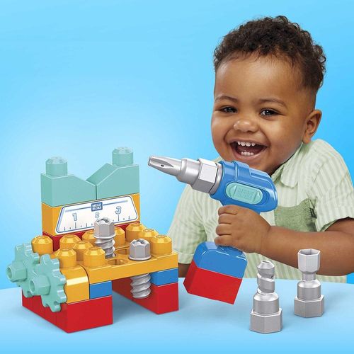 מגה בלוקס - מארז בניה עם מקדחה 32 חלק - MEGA BLOCKS GXK36