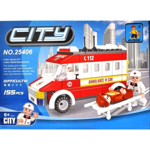 משחק הרכבה לגו סיטי אמבולנס אוזיני 155 חל' - 25406