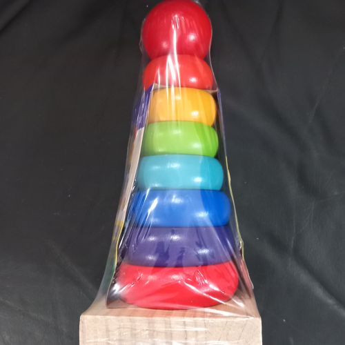 מגדל טבעות עץ 20 ס''מ - Wooden ring tower 20 cm