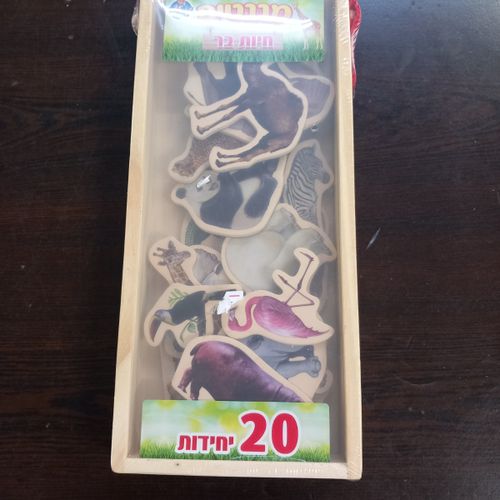 מגנטים עץ 20 יחידות  חיות בר 12042