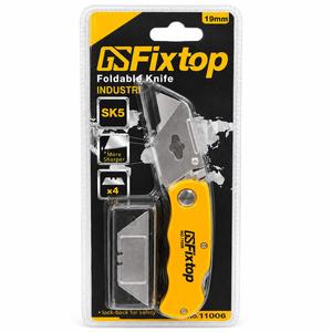 סכין יפנית מתקפלת GSFIXTOP דגם 11006 עם 4 להבי SK5 – רוחב 19 מ״מ
