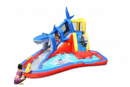 פארק מים מנהרת הכריש הפיהופ דגם 9327 happyhop ו-12 חודשי אחריות לתפרים ולמפוח
