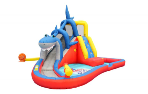 פארק מים מנהרת הכריש הפיהופ דגם 9327 happyhop ו-12 חודשי אחריות לתפרים ולמפוח